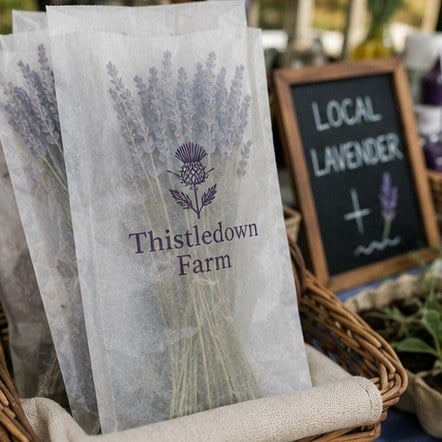 Branded glassine bags with logo